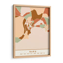 Baku, Mapas negros Tonos tierra 06 - Emiliano Deificus | Cuadro decorativo de Canvas Lab