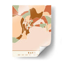 Baku, Mapas negros Tonos tierra 06 - Emiliano Deificus | Cuadro decorativo de Canvas Lab