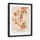 Anchorage, Mapas negros Tonos tierra 04 - Emiliano Deificus | Cuadro decorativo de Canvas Lab