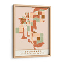 Anchorage, Mapas negros Tonos tierra 04 - Emiliano Deificus | Cuadro decorativo de Canvas Lab