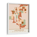 Anchorage, Mapas negros Tonos tierra 04 - Emiliano Deificus | Cuadro decorativo de Canvas Lab