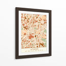Atenas, Mapas negros Tonos tierra 05 - Emiliano Deificus | Cuadro decorativo de Canvas Lab