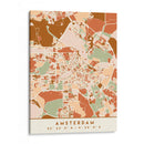 Amsterdam, Mapas negros Tonos tierra 03 - Emiliano Deificus | Cuadro decorativo de Canvas Lab