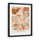 Amsterdam, Mapas negros Tonos tierra 03 - Emiliano Deificus | Cuadro decorativo de Canvas Lab