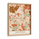 Amsterdam, Mapas negros Tonos tierra 03 - Emiliano Deificus | Cuadro decorativo de Canvas Lab