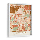 Amsterdam, Mapas negros Tonos tierra 03 - Emiliano Deificus | Cuadro decorativo de Canvas Lab