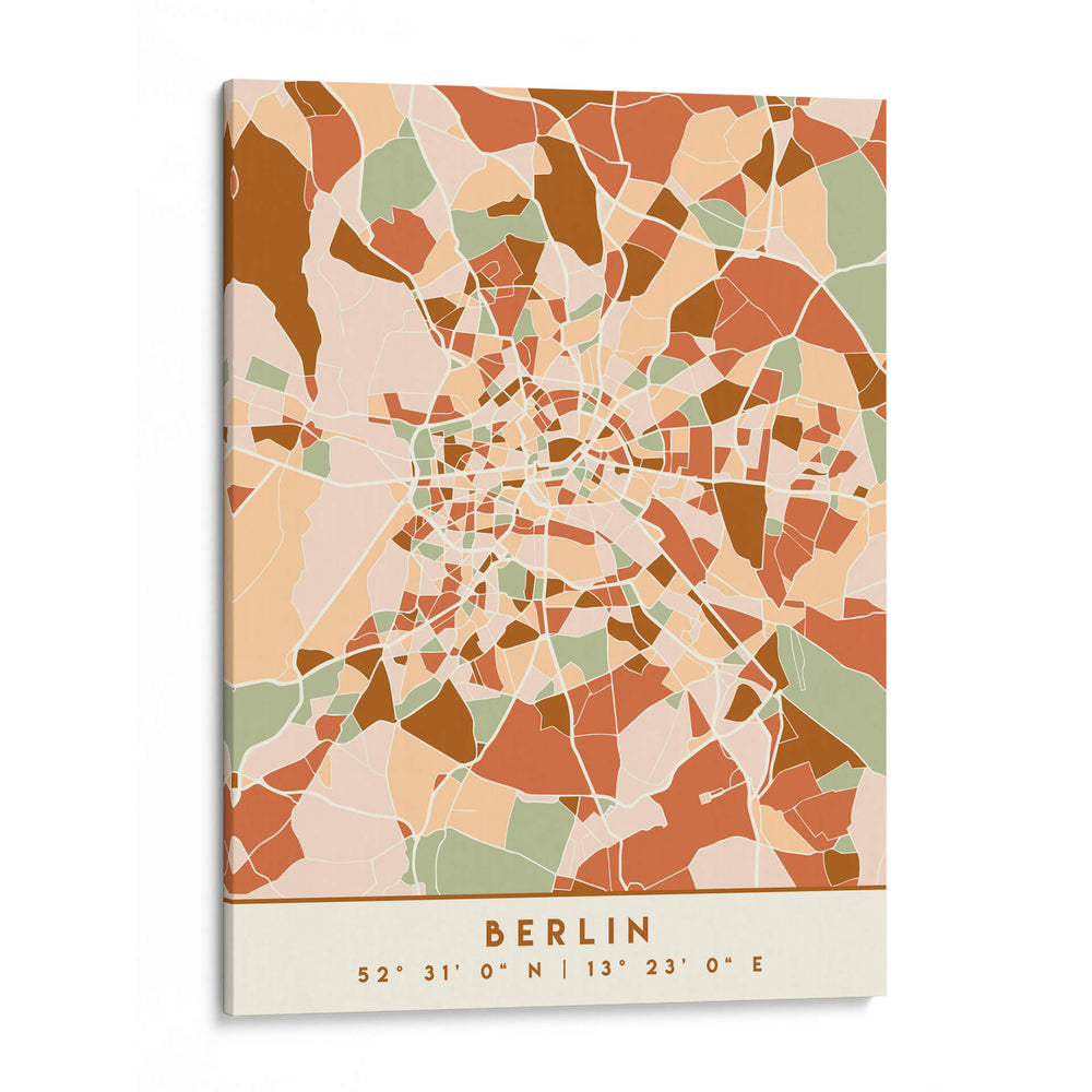 Berlin, Mapas negros Tonos tierra 13 - Emiliano Deificus | Cuadro decorativo de Canvas Lab