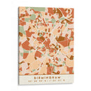 Birmingham, Mapas Negros Tonos Tierra 14 - Emiliano Deificus | Cuadro decorativo de Canvas Lab
