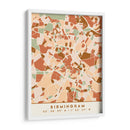 Birmingham, Mapas Negros Tonos Tierra 14 - Emiliano Deificus | Cuadro decorativo de Canvas Lab
