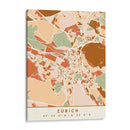 Zurich, Mapas negros Tonos tierra 95 - Emiliano Deificus | Cuadro decorativo de Canvas Lab