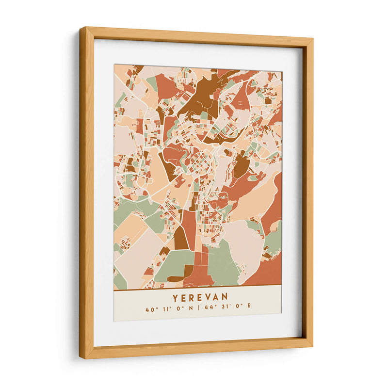 Yerevan, Mapas negros Tonos tierra 94 - Emiliano Deificus | Cuadro decorativo de Canvas Lab