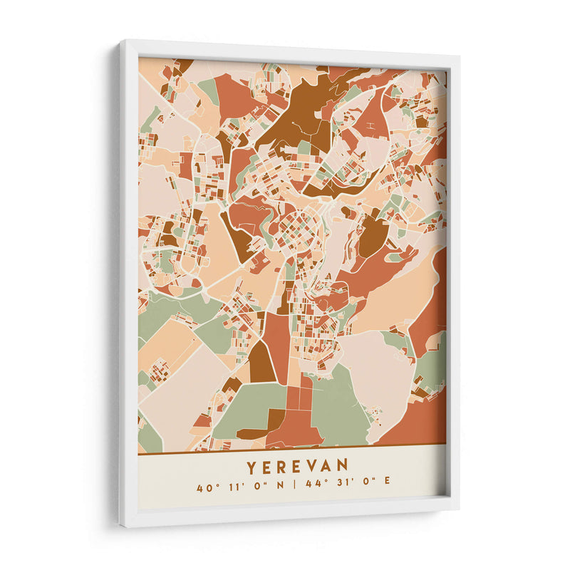 Yerevan, Mapas negros Tonos tierra 94 - Emiliano Deificus | Cuadro decorativo de Canvas Lab