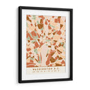 Washington DC, Mapas negros Tonos tierra 93 - Emiliano Deificus | Cuadro decorativo de Canvas Lab