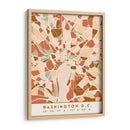 Washington DC, Mapas negros Tonos tierra 93 - Emiliano Deificus | Cuadro decorativo de Canvas Lab
