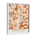 Washington DC, Mapas negros Tonos tierra 93 - Emiliano Deificus | Cuadro decorativo de Canvas Lab