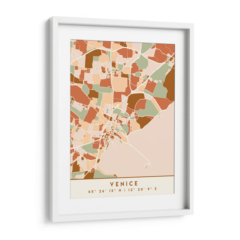 Venecia, Mapas negros Tonos tierra 91 - Emiliano Deificus | Cuadro decorativo de Canvas Lab