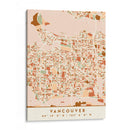 Vancouver, Mapas negros Tonos tierra 90 - Emiliano Deificus | Cuadro decorativo de Canvas Lab