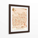Vancouver, Mapas negros Tonos tierra 90 - Emiliano Deificus | Cuadro decorativo de Canvas Lab