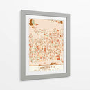 Vancouver, Mapas negros Tonos tierra 90 - Emiliano Deificus | Cuadro decorativo de Canvas Lab