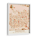 Vancouver, Mapas negros Tonos tierra 90 - Emiliano Deificus | Cuadro decorativo de Canvas Lab