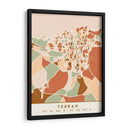 Tehran, Mapas negros Tonos tierra 86 - Emiliano Deificus | Cuadro decorativo de Canvas Lab