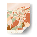 Tehran, Mapas negros Tonos tierra 86 - Emiliano Deificus | Cuadro decorativo de Canvas Lab