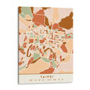Taipei, Mapas negros Tonos tierra 85 - Emiliano Deificus | Cuadro decorativo de Canvas Lab