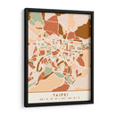 Taipei, Mapas negros Tonos tierra 85 - Emiliano Deificus | Cuadro decorativo de Canvas Lab