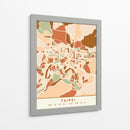 Taipei, Mapas negros Tonos tierra 85 - Emiliano Deificus | Cuadro decorativo de Canvas Lab