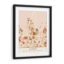 Sydney, Mapas negros Tonos tierra 84 - Emiliano Deificus | Cuadro decorativo de Canvas Lab