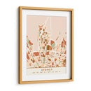 Sydney, Mapas negros Tonos tierra 84 - Emiliano Deificus | Cuadro decorativo de Canvas Lab