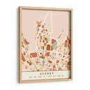 Sydney, Mapas negros Tonos tierra 84 - Emiliano Deificus | Cuadro decorativo de Canvas Lab