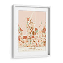 Sydney, Mapas negros Tonos tierra 84 - Emiliano Deificus | Cuadro decorativo de Canvas Lab
