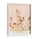 Sydney, Mapas negros Tonos tierra 84 - Emiliano Deificus | Cuadro decorativo de Canvas Lab