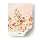 Sydney, Mapas negros Tonos tierra 84 - Emiliano Deificus | Cuadro decorativo de Canvas Lab
