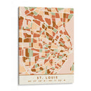 Saint Louis, Mapas negros Tonos tierra 82 - Emiliano Deificus | Cuadro decorativo de Canvas Lab