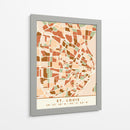 Saint Louis, Mapas negros Tonos tierra 82 - Emiliano Deificus | Cuadro decorativo de Canvas Lab