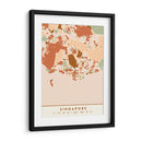 Singapur, Mapas negros Tonos tierra 81 - Emiliano Deificus | Cuadro decorativo de Canvas Lab