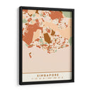 Singapur, Mapas negros Tonos tierra 81 - Emiliano Deificus | Cuadro decorativo de Canvas Lab