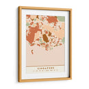 Singapur, Mapas negros Tonos tierra 81 - Emiliano Deificus | Cuadro decorativo de Canvas Lab