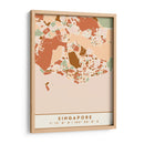Singapur, Mapas negros Tonos tierra 81 - Emiliano Deificus | Cuadro decorativo de Canvas Lab