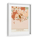Singapur, Mapas negros Tonos tierra 81 - Emiliano Deificus | Cuadro decorativo de Canvas Lab