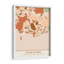 Singapur, Mapas negros Tonos tierra 81 - Emiliano Deificus | Cuadro decorativo de Canvas Lab