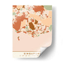 Singapur, Mapas negros Tonos tierra 81 - Emiliano Deificus | Cuadro decorativo de Canvas Lab
