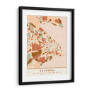 Shanghai, Mapas negros Tonos tierra 80 - Emiliano Deificus | Cuadro decorativo de Canvas Lab