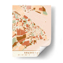 Shanghai, Mapas negros Tonos tierra 80 - Emiliano Deificus | Cuadro decorativo de Canvas Lab