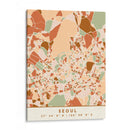 Seoul, Mapas negros Tonos tierra 79 - Emiliano Deificus | Cuadro decorativo de Canvas Lab