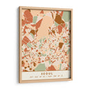 Seoul, Mapas negros Tonos tierra 79 - Emiliano Deificus | Cuadro decorativo de Canvas Lab