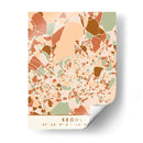Seoul, Mapas negros Tonos tierra 79 - Emiliano Deificus | Cuadro decorativo de Canvas Lab