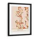 Seattle, Mapas negros Tonos tierra 78 - Emiliano Deificus | Cuadro decorativo de Canvas Lab